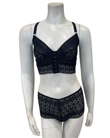 Cosabella BASIL1362 + 0741 Basilica Black Curvy Bralette Set Myselflingerie.com